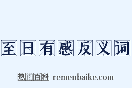 至日有感反义词是什么意思的图片